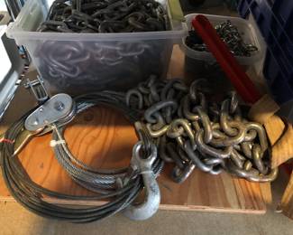 Winch Cables with hook, Steel Tow Chains