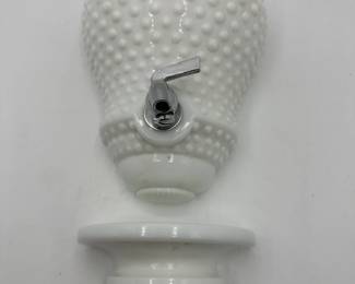 Fenton White Milk Glass Hobnail Lavabo