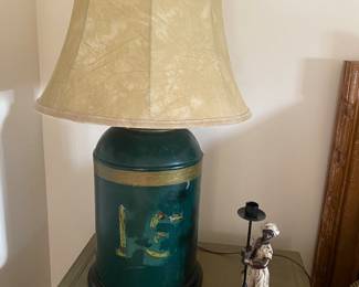 Pair of toile lamps 