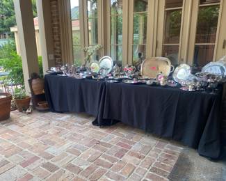 Great selection of silver plate entertaining pieces. Great for the holidays!