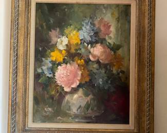 Still life in oil by T. O’Borcke