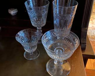 Beautiful sets of crystal stemware 