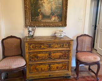 Exquisite chest - 18th century Italian polychrome painted chest. ❤️❤️