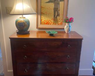 Painting not available, 😐
Walnut chest
Chinese jar lamp