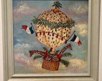 Trio of Alexandra Churchill Hot Air Balloon Watercolor Prints