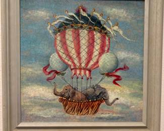 Trio of Alexandra Churchill Hot Air Balloon Watercolor Prints