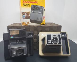 Vintage Kodamatic Instant Camera Trio