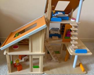 	Plan Toys Wood Chalet Dollhouse - Made in Thailand