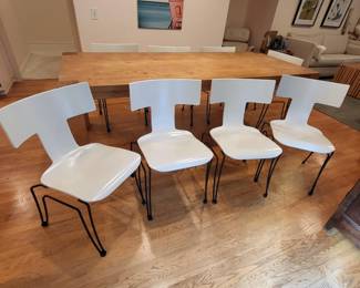 Vintage 1990s Ivory 'Anziano' Chairs by John Hutton for Donghia - Set of 4