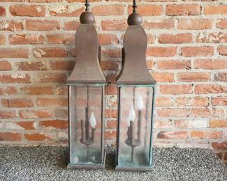 Lightology Marquis Outdoor Raw Copper Wall Sconces (Pair)