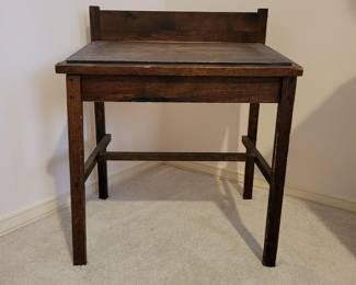 Antique - Rustic Wood Toddler/School Desk