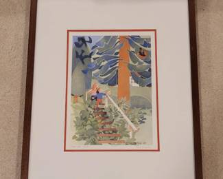 S/N Rie Munoz '98 LE Lithograph “Crow’s Nest” 636/750