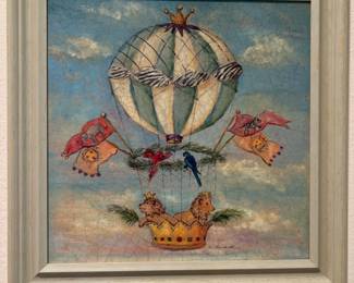 Trio of Alexandra Churchill Hot Air Balloon Watercolor Prints