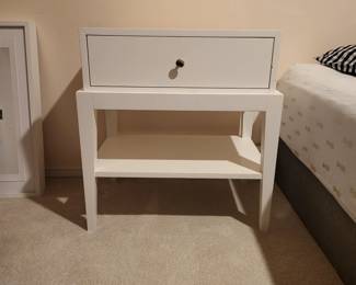 Two "Williams Sonoma Home" Solid Wood White Night Stands
