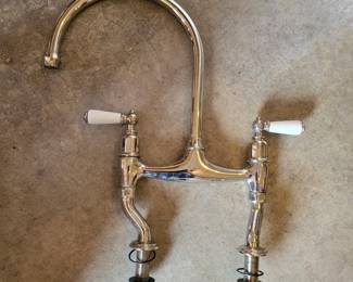 	Waterworks Gooseneck Nickel Kitchen Sink Faucet