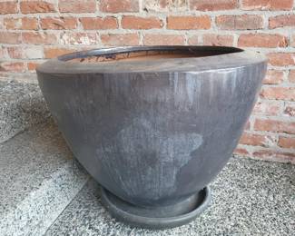 HUGE Outdoor Ceramic Planter Pot - 28" x 21"