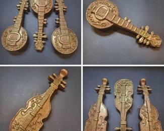 	Musical Instrument Glittery Gold 12" Ornaments (6 total)