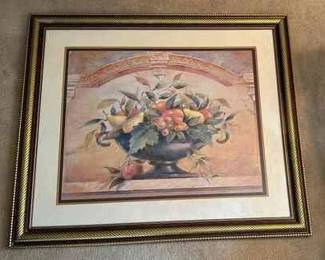 Large Framed Italian Fresco II