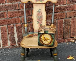 Childs Chair  Tin Box