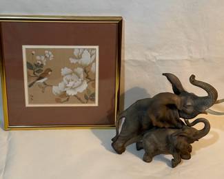 Vintage Chinoiserie Bird Flowers