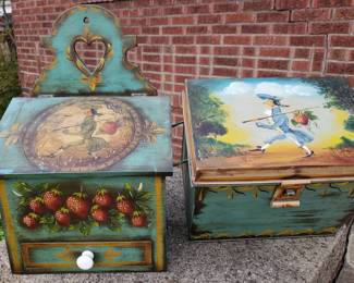 014 Tole Painted Metal Wood