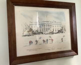 Signed Christmas greeting from Jimmy and Rosalyn Carter 