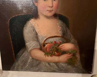 Late 18th century o/c of a young girl (no frame)