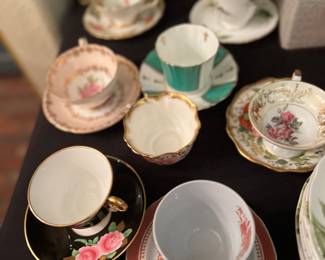 always have to have cups and saucers ..