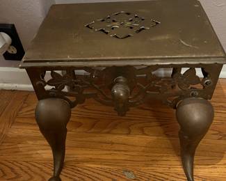 brass fireplace seat