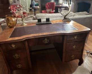18th century leather top knee whole desk
