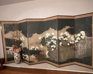 6 panel handpainted sceen