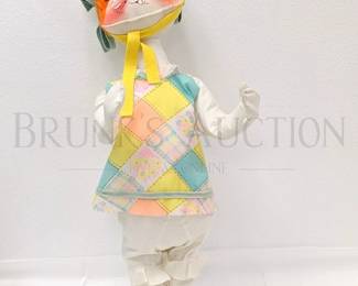 EXTRA LARGE - VINTAGE ANNALEE MOBILITEE BUNNY, FLOWER HAT U...