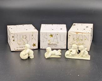 (4) SNOWBABIES PEWTER MINIATURES, SLEDS DEPARTMENT...