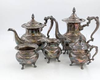 87.20 OZ TW
(5PC) HIRATA & CO. JAPANESE STERLING COFFEE/TEA SET, MATCHING
MARKED "STERLING 950 - HIRATA & CO." ON BOTTOM