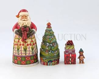 JIM SHORE CHRISTMAS NESTING BOXES SANTA, TREE, PRESENTS, B...