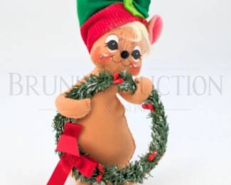 ANNALEE MOBILITEE MOUSE, WREATH USA 2015 8"