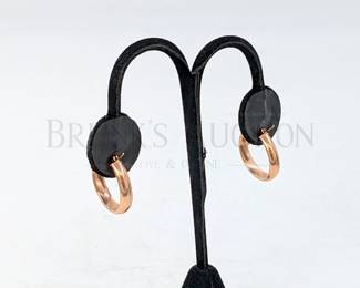 2.44 GRAMS TW 14K GOLD HOOP EARRINGS PIERCED