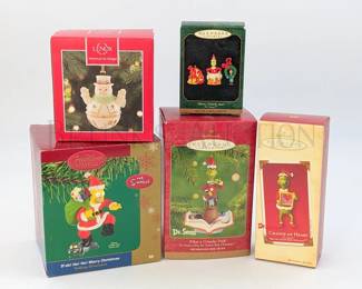 (7) CHRISTMAS ORNAMENTS NEW IN PACKAGE (NIP) (1) LENOX "SLEIGH...