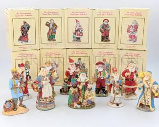 (10) INTERNATIONAL SANTA CLAUS FIGURINES MADE BY: INTERNATIO...