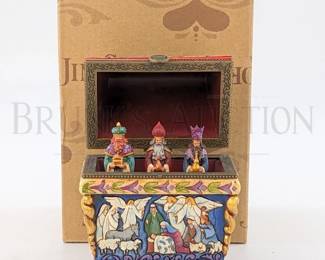 JIM SHORE NATIVITY BOX "BEARING GIFTS FOR THE NEWBORN KING" 2...