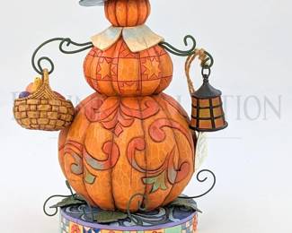 JIM SHORE PILGRIM PATCH PUMPKIN "PILGRIM PATCH" 2007 10"