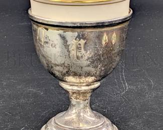 9.41 OZ TW (X3) LENOX & STERLING DEMITASSE CUPS (3) STERLING C...