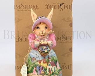 JIM SHORE BUNNY W/CHURCH SCENE "EVERY BUNNY REJOICE" 2009 8" (I...
