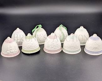 (9) LLADRO BELLS HANDMADE IN SPAIN (3) W/ ORIGINAL BOXES (2)...