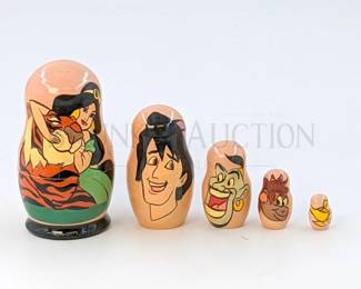 (5 PC) ALADDIN NESTING DOLL HAND PAINTED .75" - 3.75 T