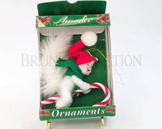 ANNALEE CANDY CANE KITTY ORNAMENT USA 2015 3" (IN ORIGI...