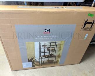 *NEW* - HD DESIGNS 72" BAKERS RACK W/ WINE BOTTLE & WINE GL...