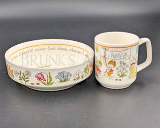 (2) LENOX VINTAGE CHILD DISH SET "GENTLE FRIENDS" LENOX *I SHOU...