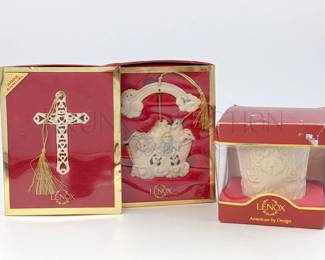 (3 PCS) CHRISTMAS LENOX NEW IN BOX (NIB) RETAIL (ALL) - $74.00 (1)...