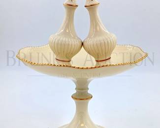 (3) LENOX TABLE SET (1) LENOX PEDESTAL BOWL, 9'' (1) LENOX SA...